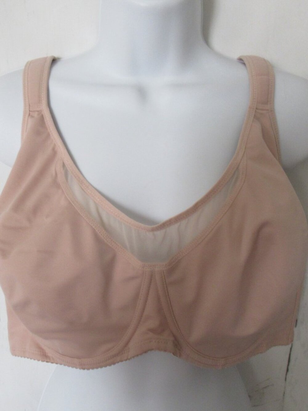 She Curve Bra 44E Beige Tan Underwire‎ Full Coverage Back Closure